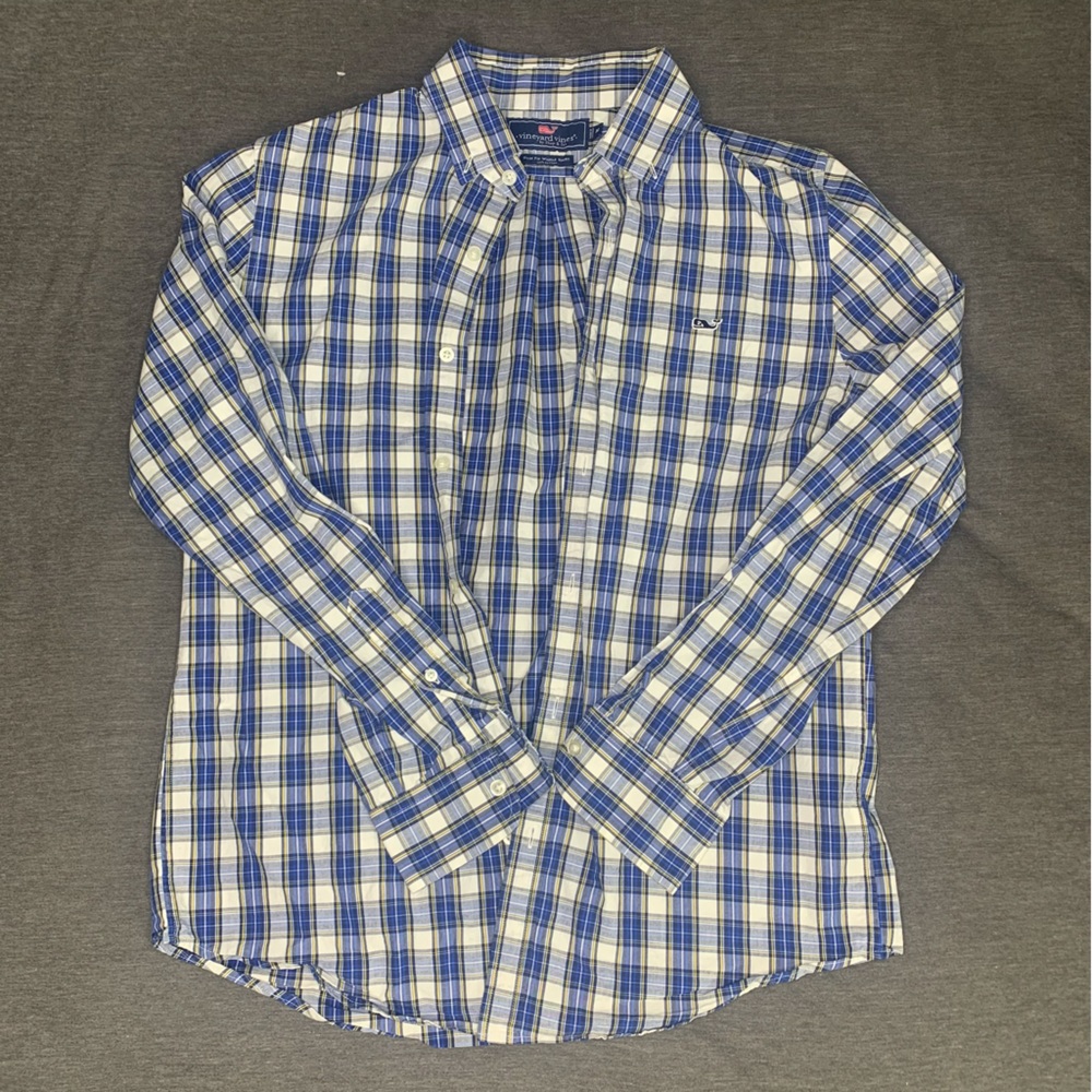Vineyard Vines Slim Fit Whale Shirt Medium Long Sleeve Button Down - Picture 2 of 5